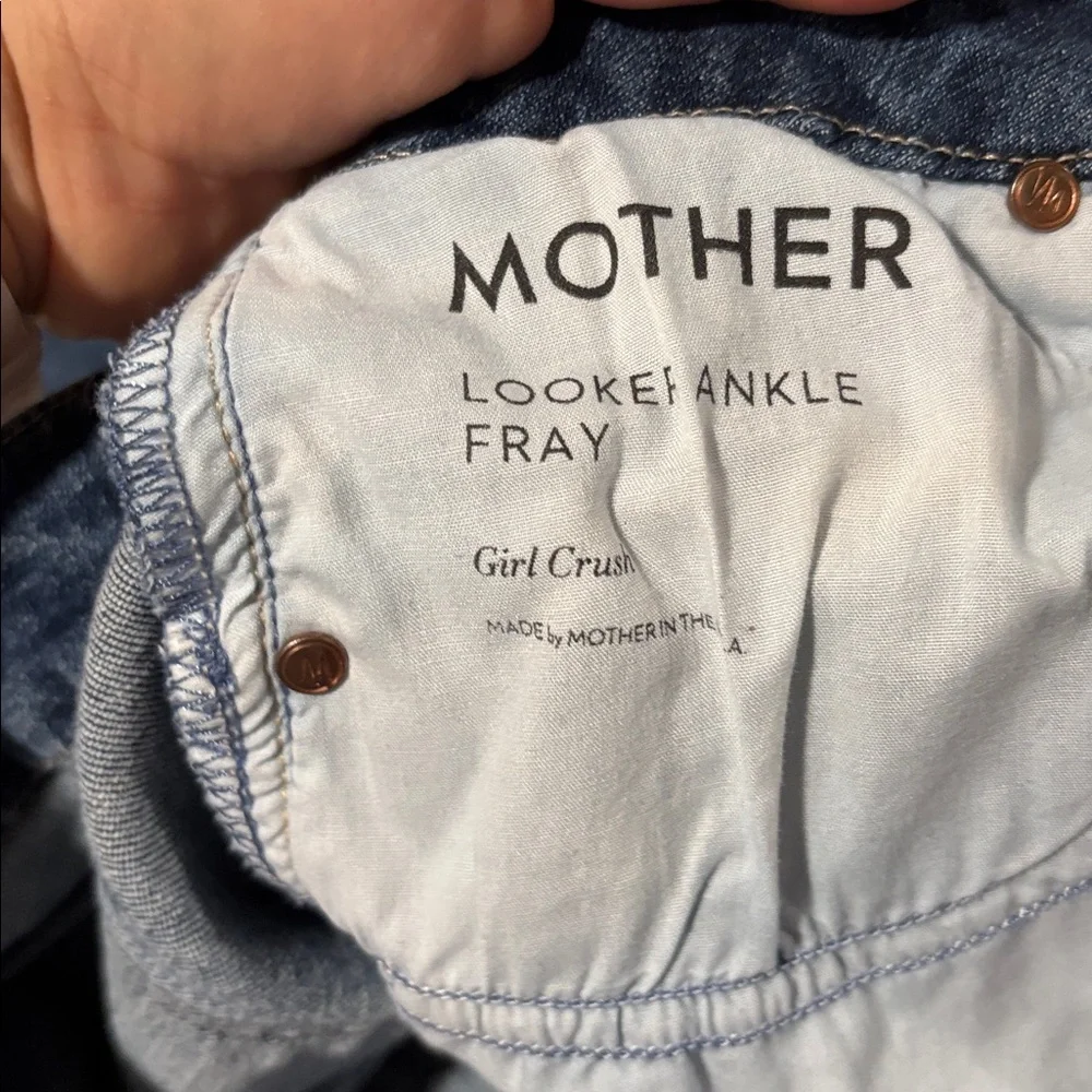 MOTHER Dark Blue Cropped Ankle Jeans - Picture 5 of 10